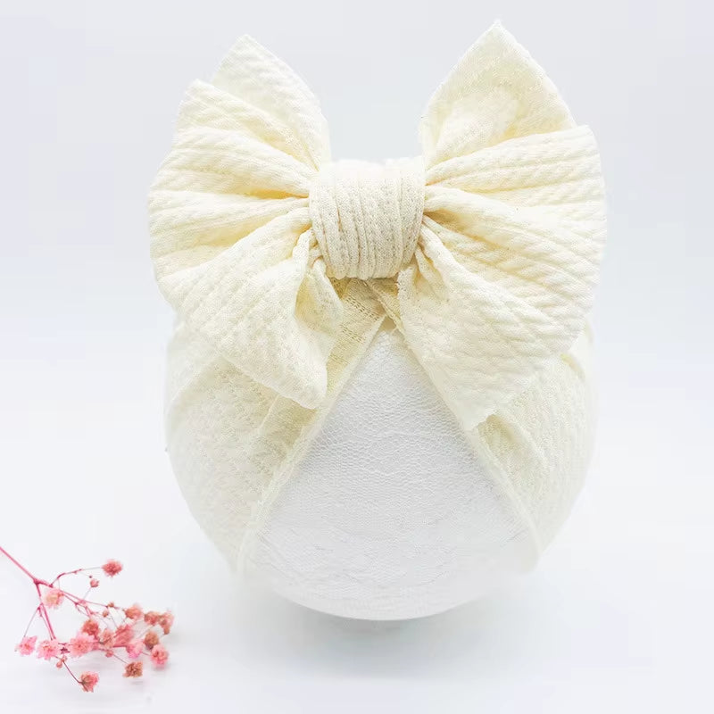 Knotted Hats for Baby Girl Beanie Bow Headband Infant Turban Newborn Head Accessories Winter Hat Warm Bonnet Caps Mother Kids