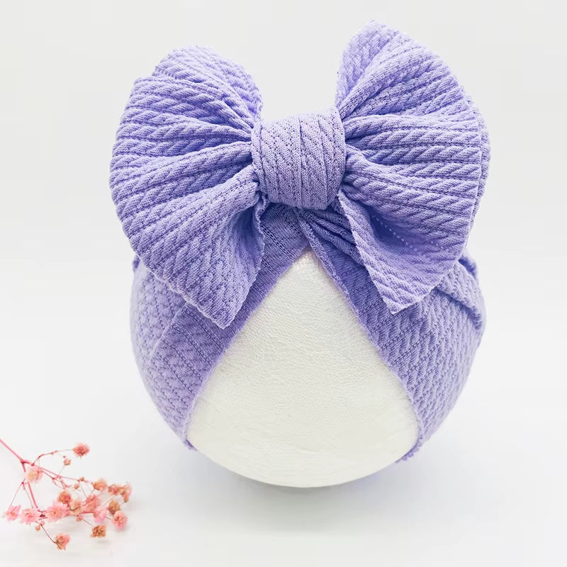 Knotted Hats for Baby Girl Beanie Bow Headband Infant Turban Newborn Head Accessories Winter Hat Warm Bonnet Caps Mother Kids