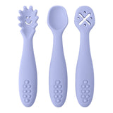 3PCS Cute Baby Learning Spoons Utensils Set Newborn Feeding Spoon Set Toddler Scoop Weaning Cutlery Children‘S Tablewar