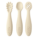 3PCS Cute Baby Learning Spoons Utensils Set Newborn Feeding Spoon Set Toddler Scoop Weaning Cutlery Children‘S Tablewar