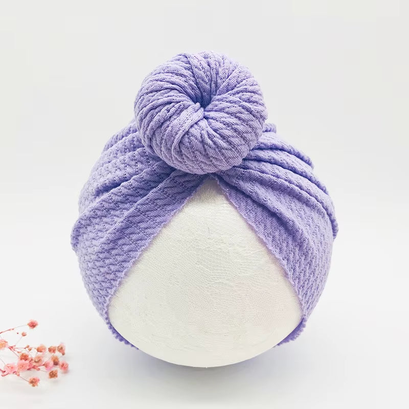 Knotted Hats for Baby Girl Beanie Bow Headband Infant Turban Newborn Head Accessories Winter Hat Warm Bonnet Caps Mother Kids